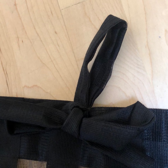 Black windowpane pattern curtains set of 2 panels - Picture 6 of 6